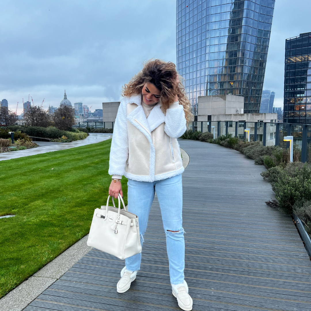 Fluffy Aviator Jacket